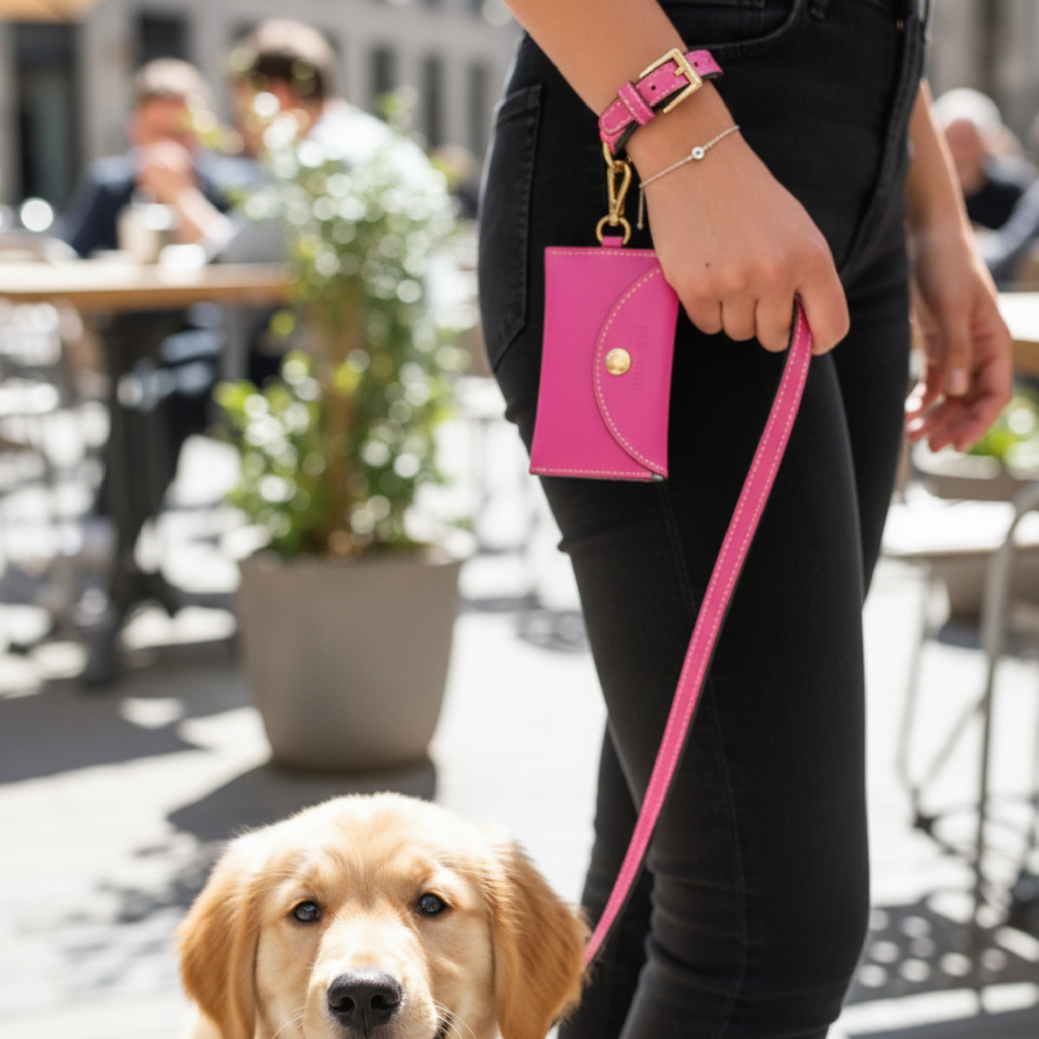 Braccialetto 3-in-1 Guinzaglio e Porta Sacchetti per Cani